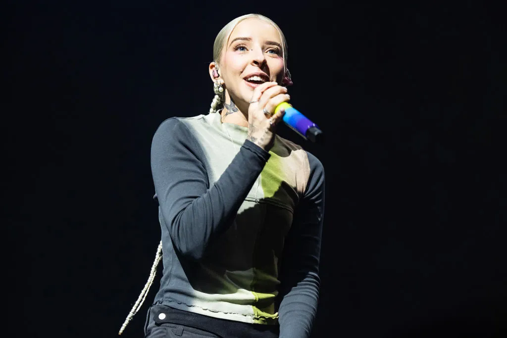 Young Miko performing live on stage